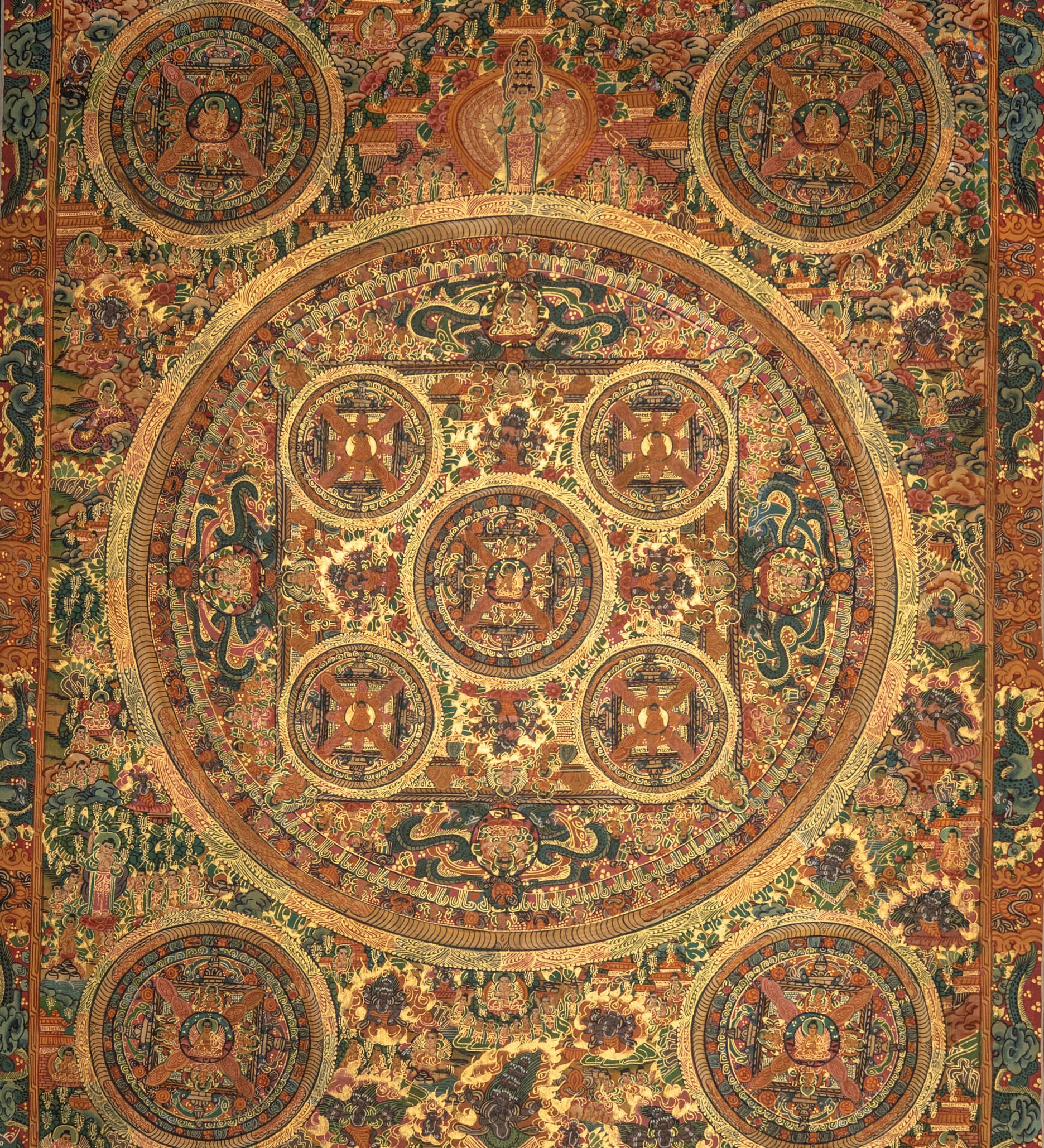 Buddha Mandala Thangka – Sacred Tibetan Painting 