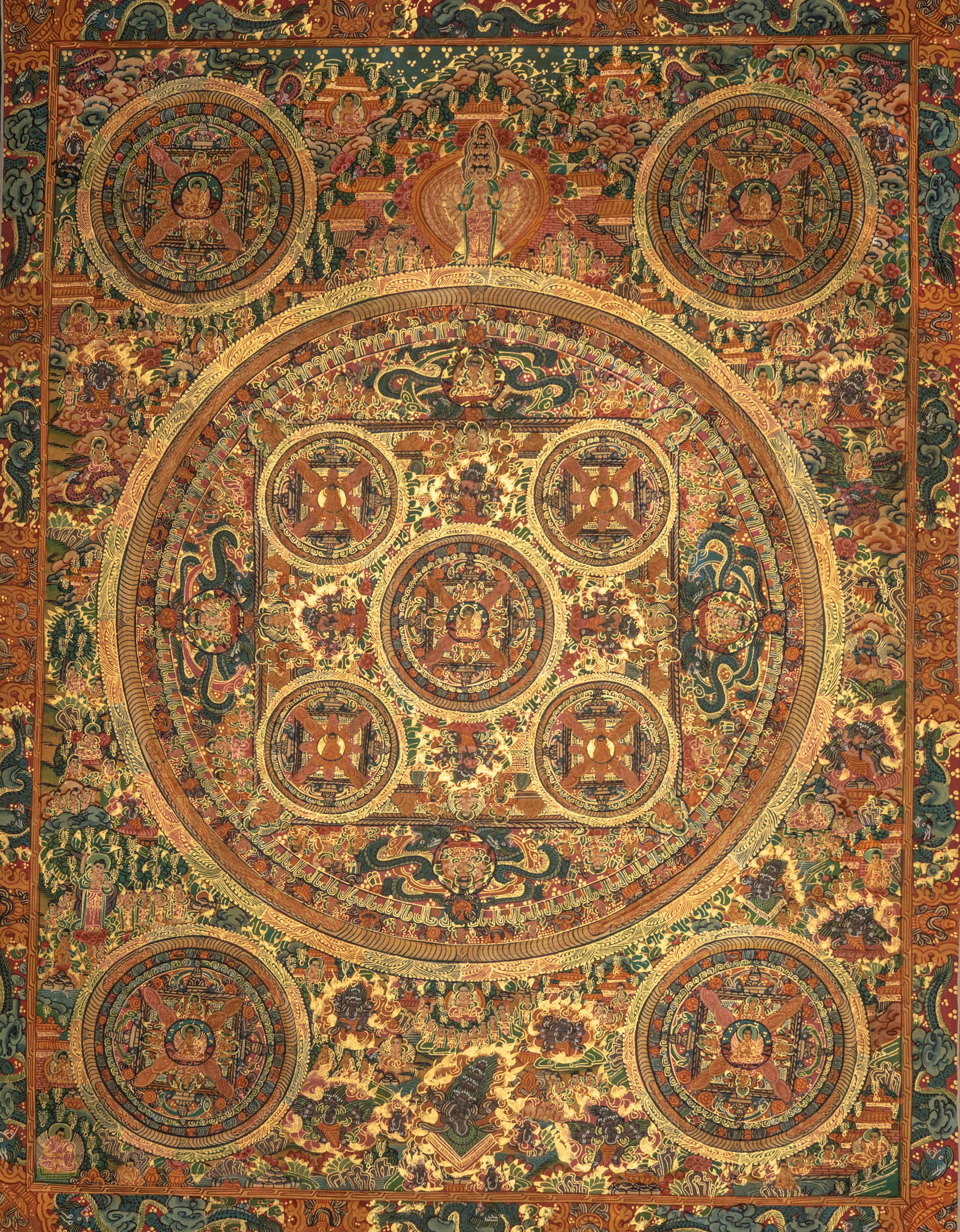 Buddha Mandala Thangka – Sacred Tibetan Painting 