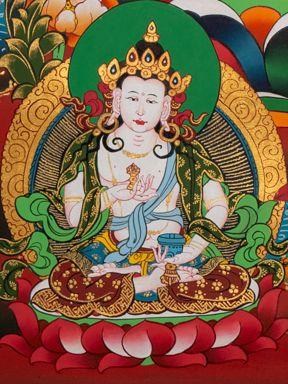Manjushri Thangka Painting - Handpainted Art