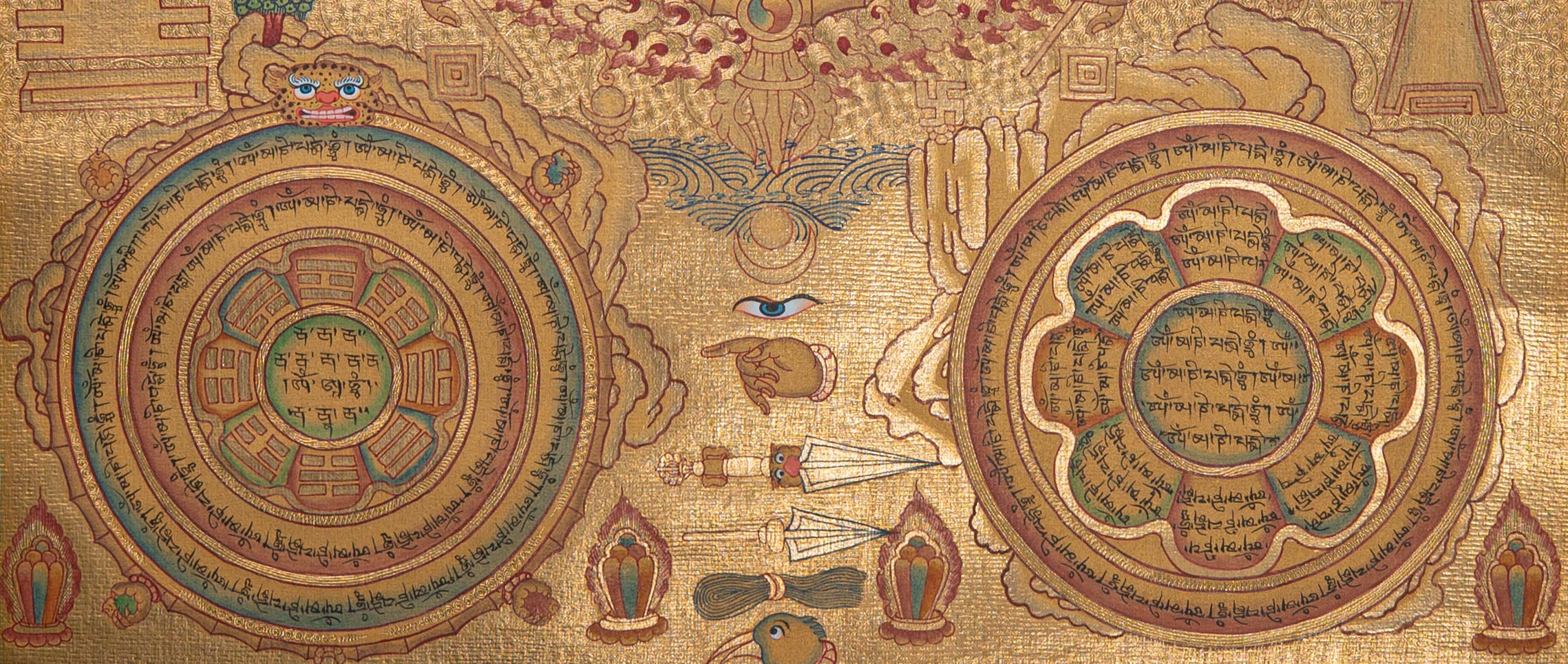 Tibetan Astrology Thangka -  Handpainted  Painting