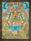 21 tara thangka painting with green tara in central figure