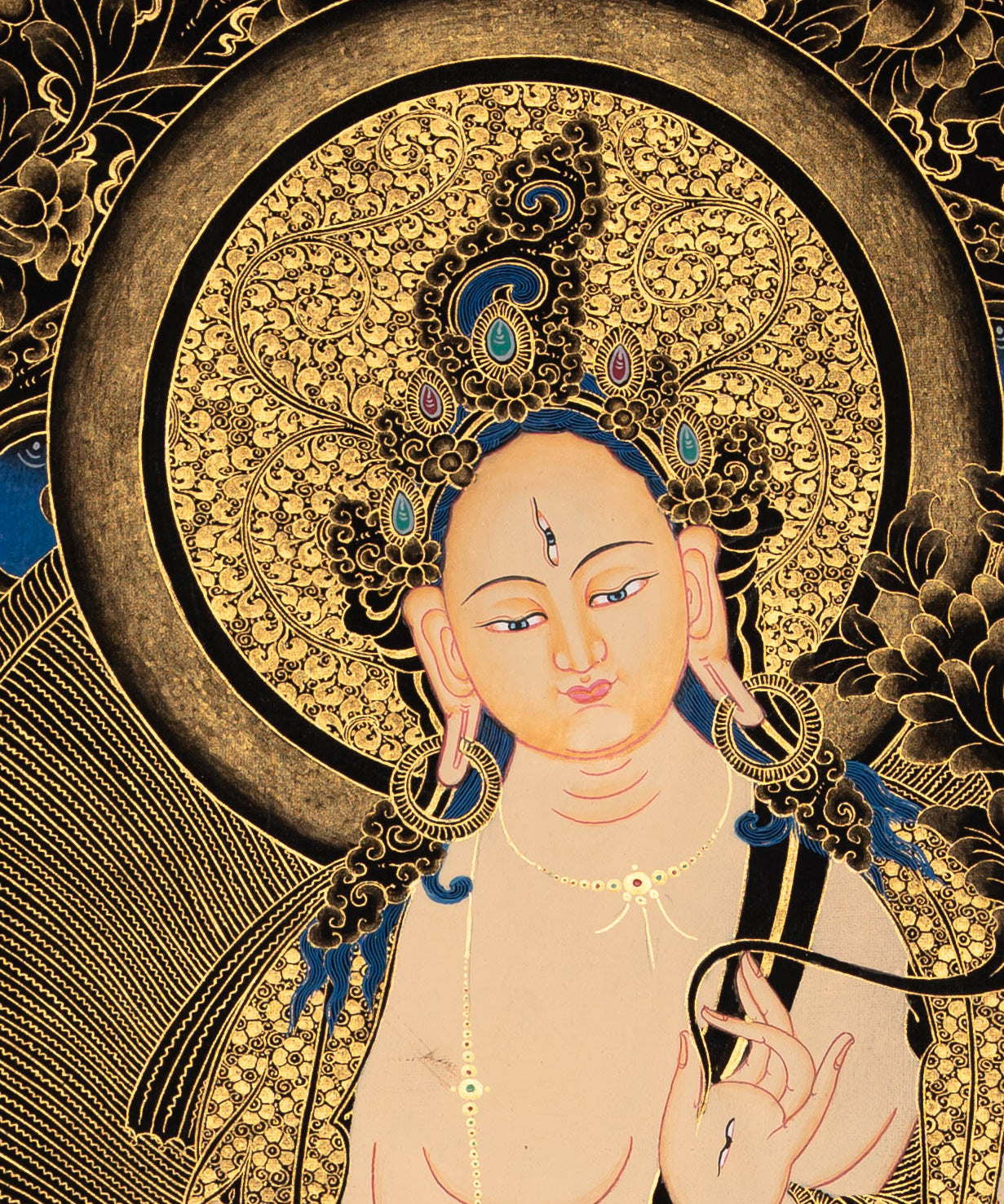 White Tara Thangka - Tibetan painting