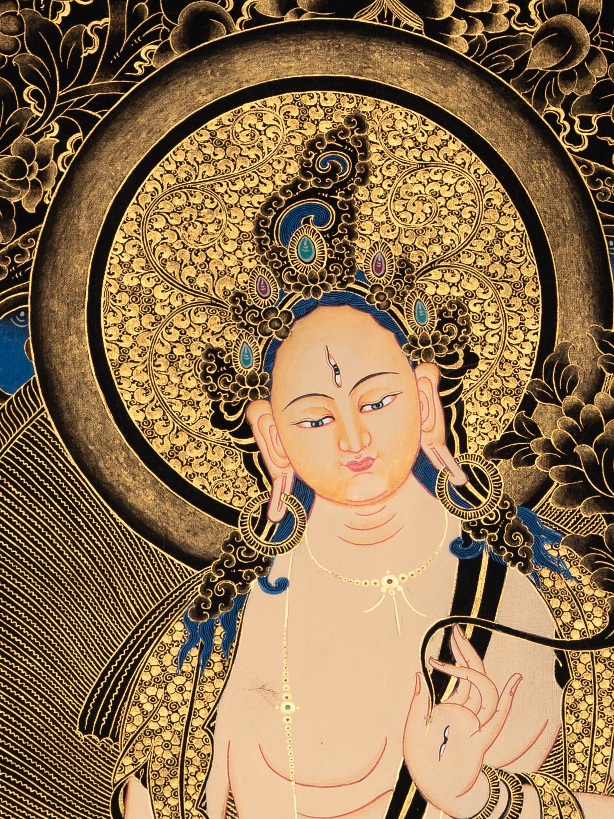 White Tara Thangka - Tibetan painting