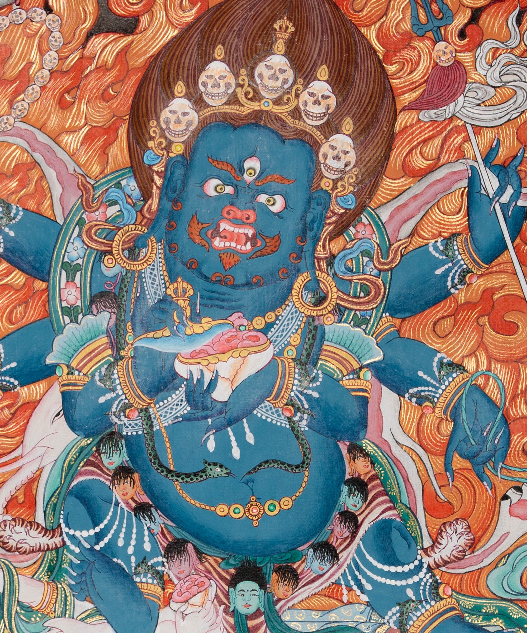 Six-Armed Mahakala Thangka Painting