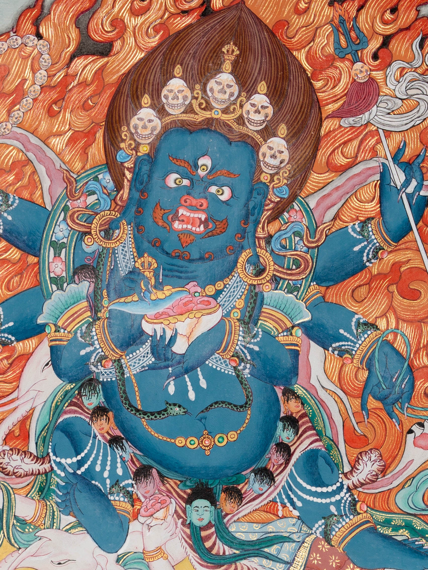 Six-Armed Mahakala Thangka Painting