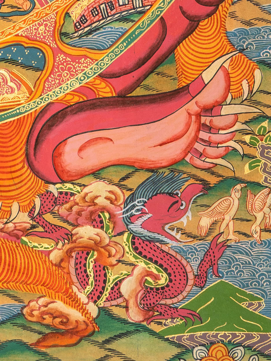 Wheel of Life Thangka Painting – Tibetan Buddhist Samsara Art