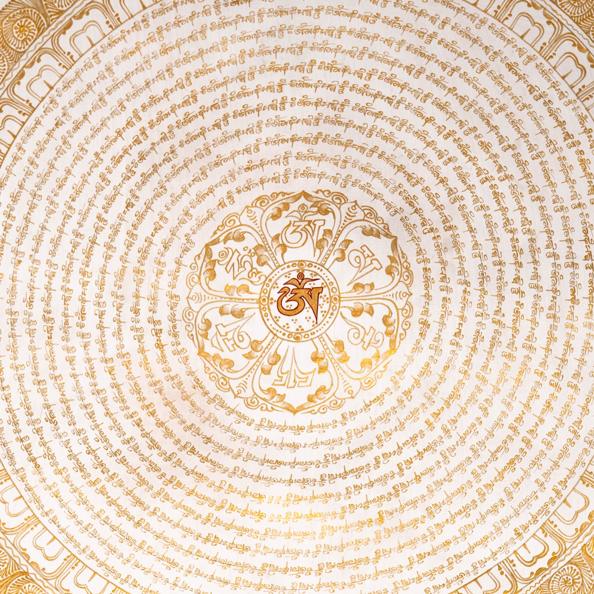 Tibetan Mantra Mandala Thangka for wall hanging decor.