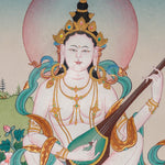 Saraswati Thangka - Sacred Painting  