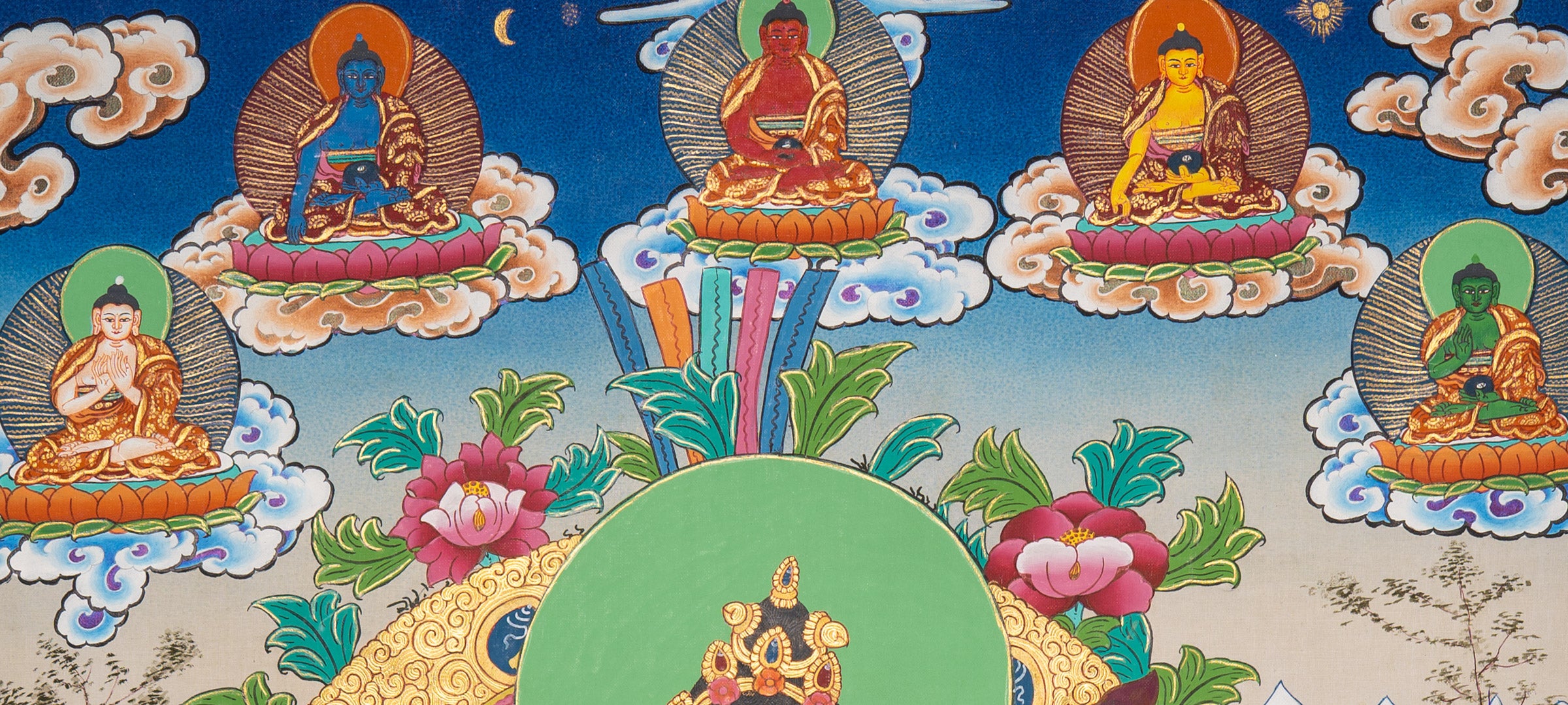 Saraswati Thangka Painting - Handpainted Art
