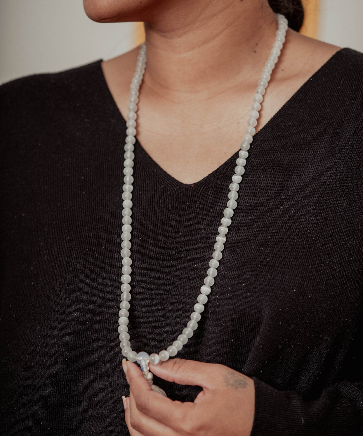 Selenite Mala – 108 Beads for Energy Cleansing 