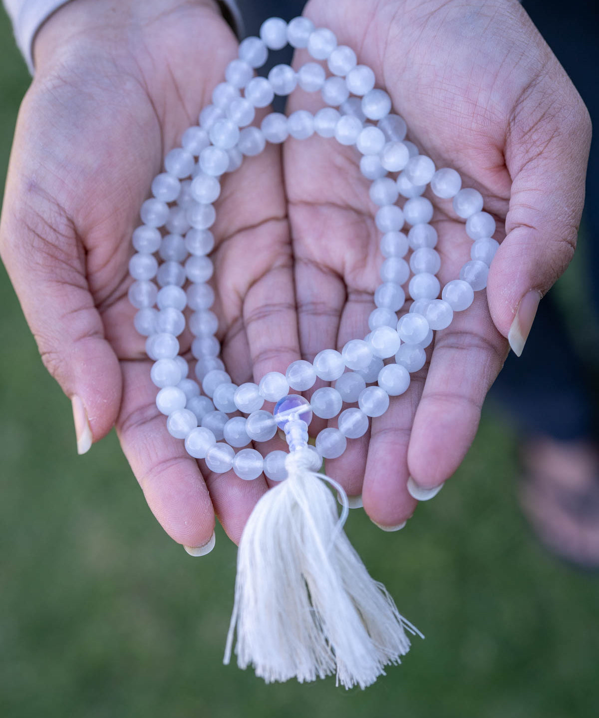Selenite Mala – 108 Beads for Energy Cleansing 