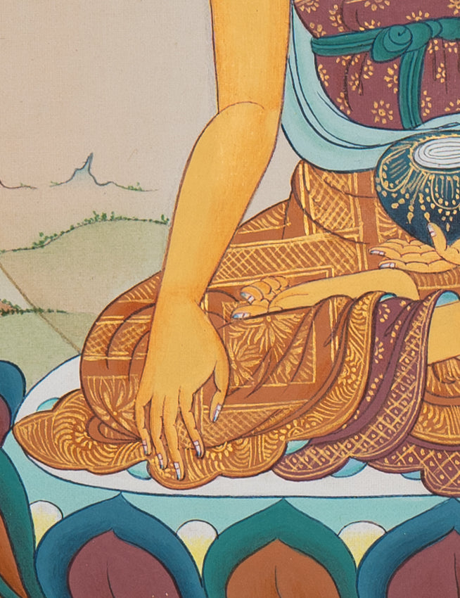 Shakyamuni Buddha Thangka - Handpainted Tibetan Art