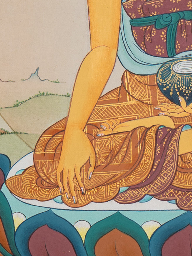 Shakyamuni Buddha Thangka - Handpainted Tibetan Art