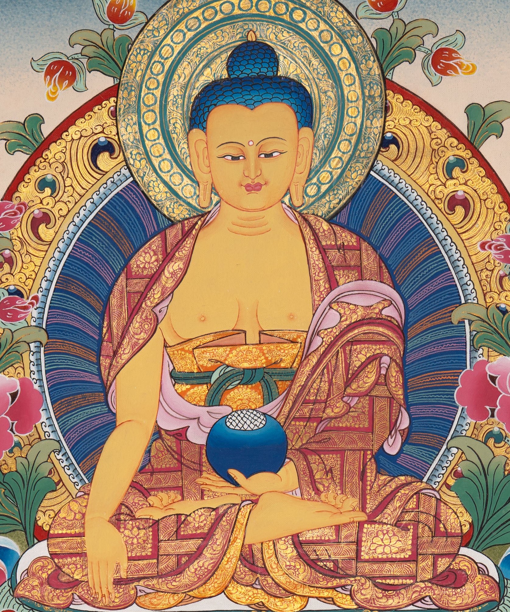  Shakyamuni Buddha Thangka - Tibetan Painting