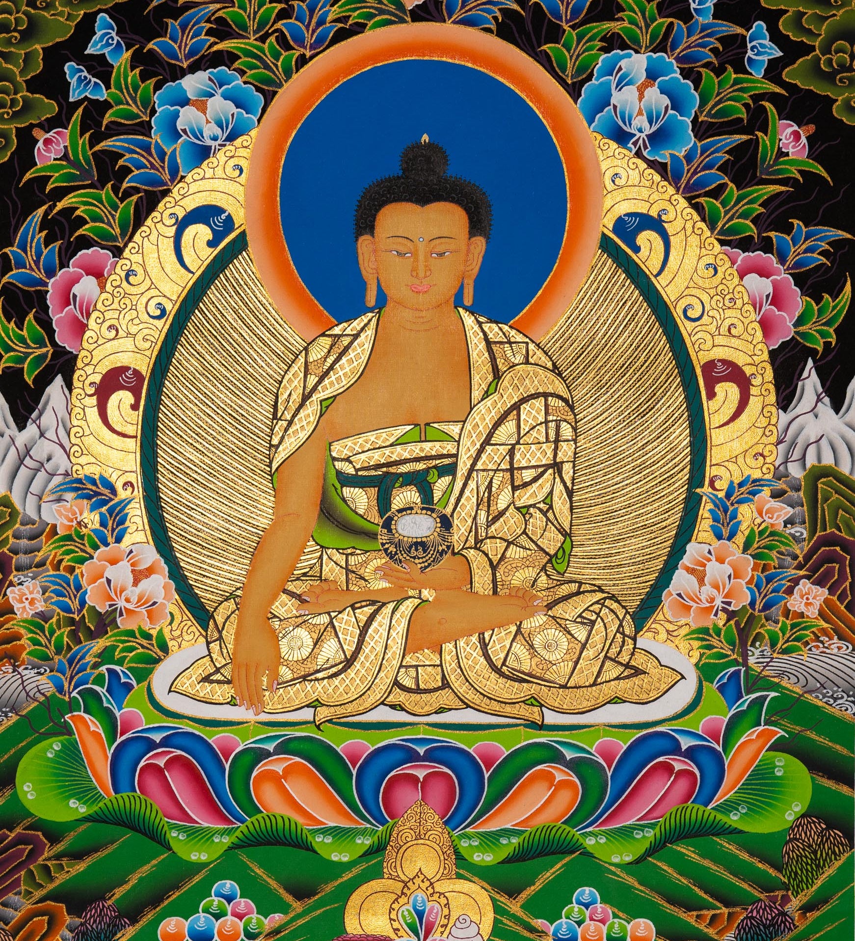 Shakyamuni Buddha - Tibetan Painting