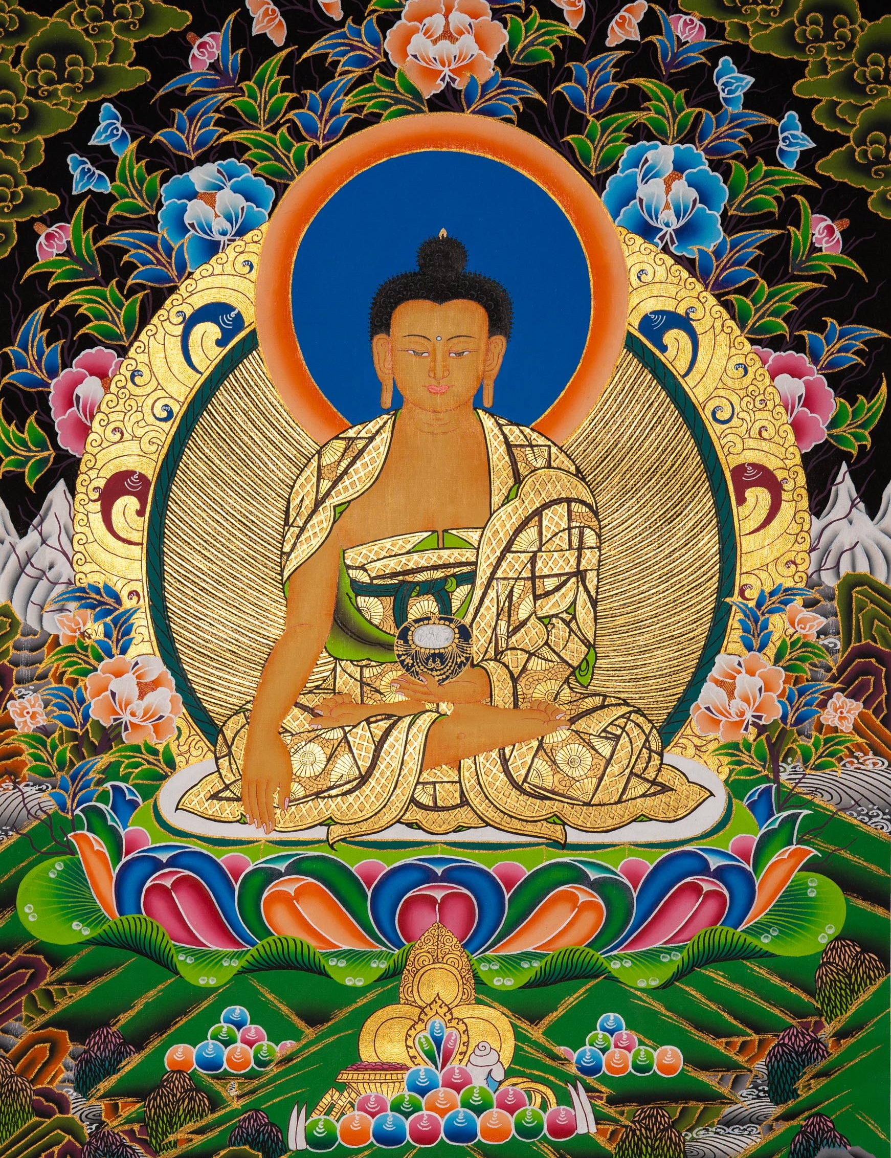 Shakyamuni Buddha - Tibetan Painting