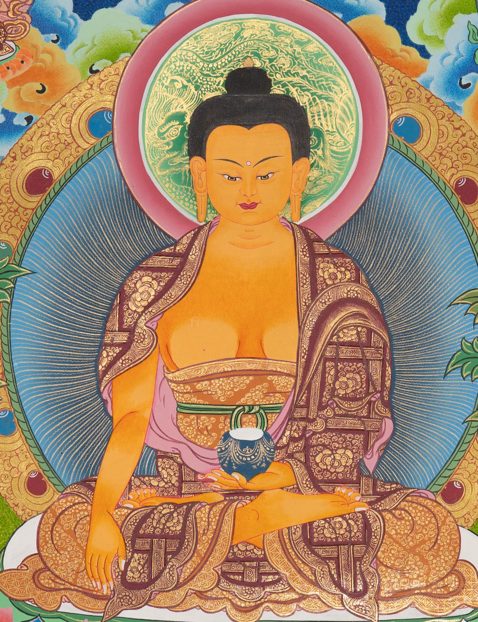 Tibetan Thangka Painting - Shakyamuni Buddha