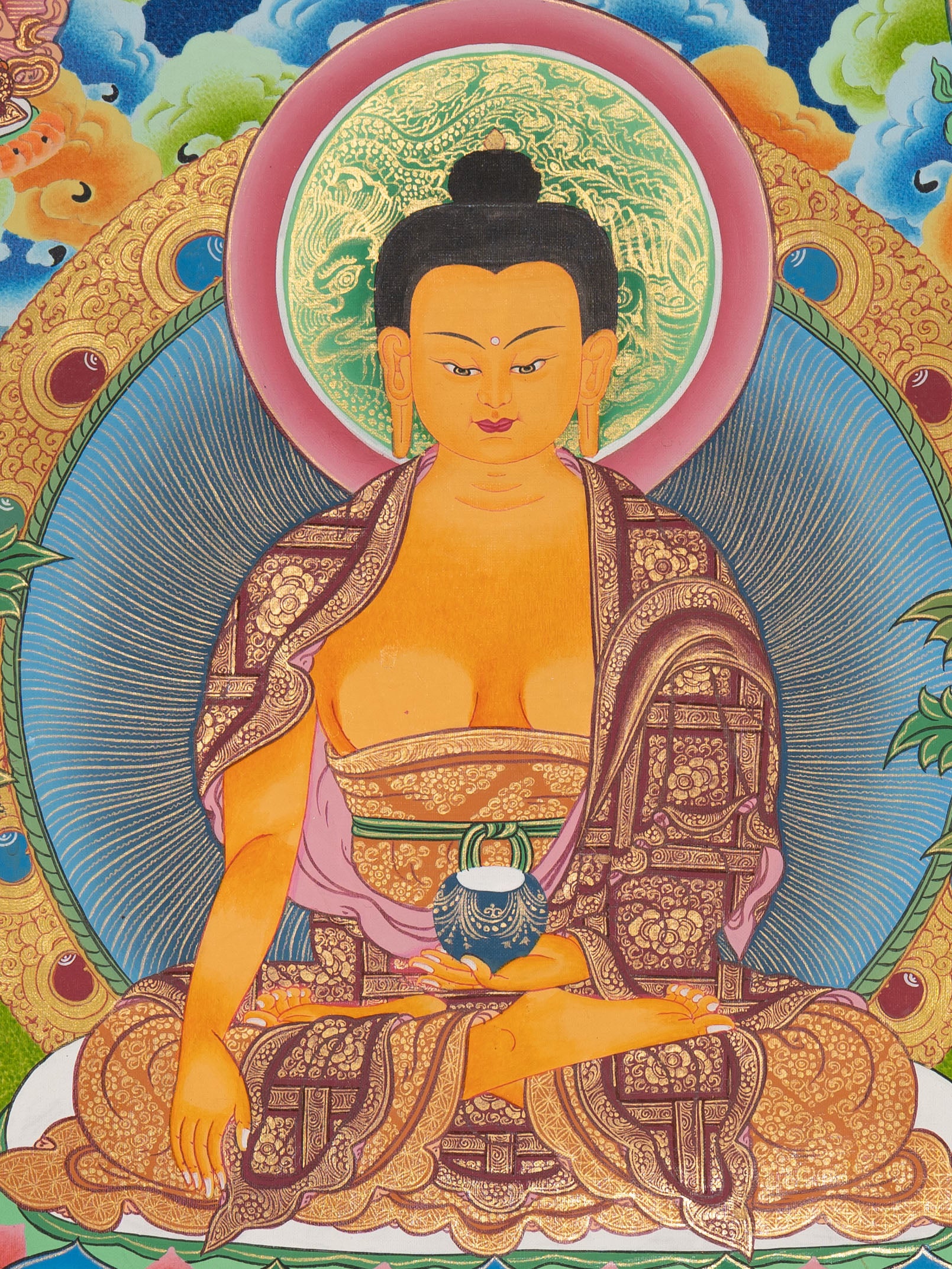 Tibetan Thangka Painting - Shakyamuni Buddha