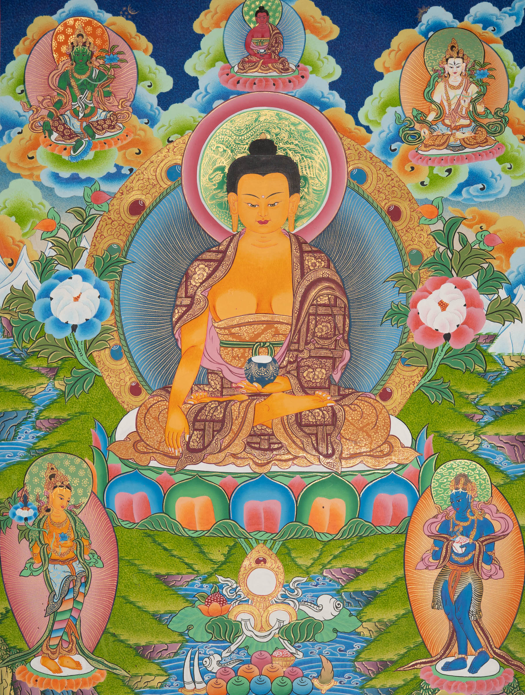 Tibetan Thangka Painting - Shakyamuni Buddha