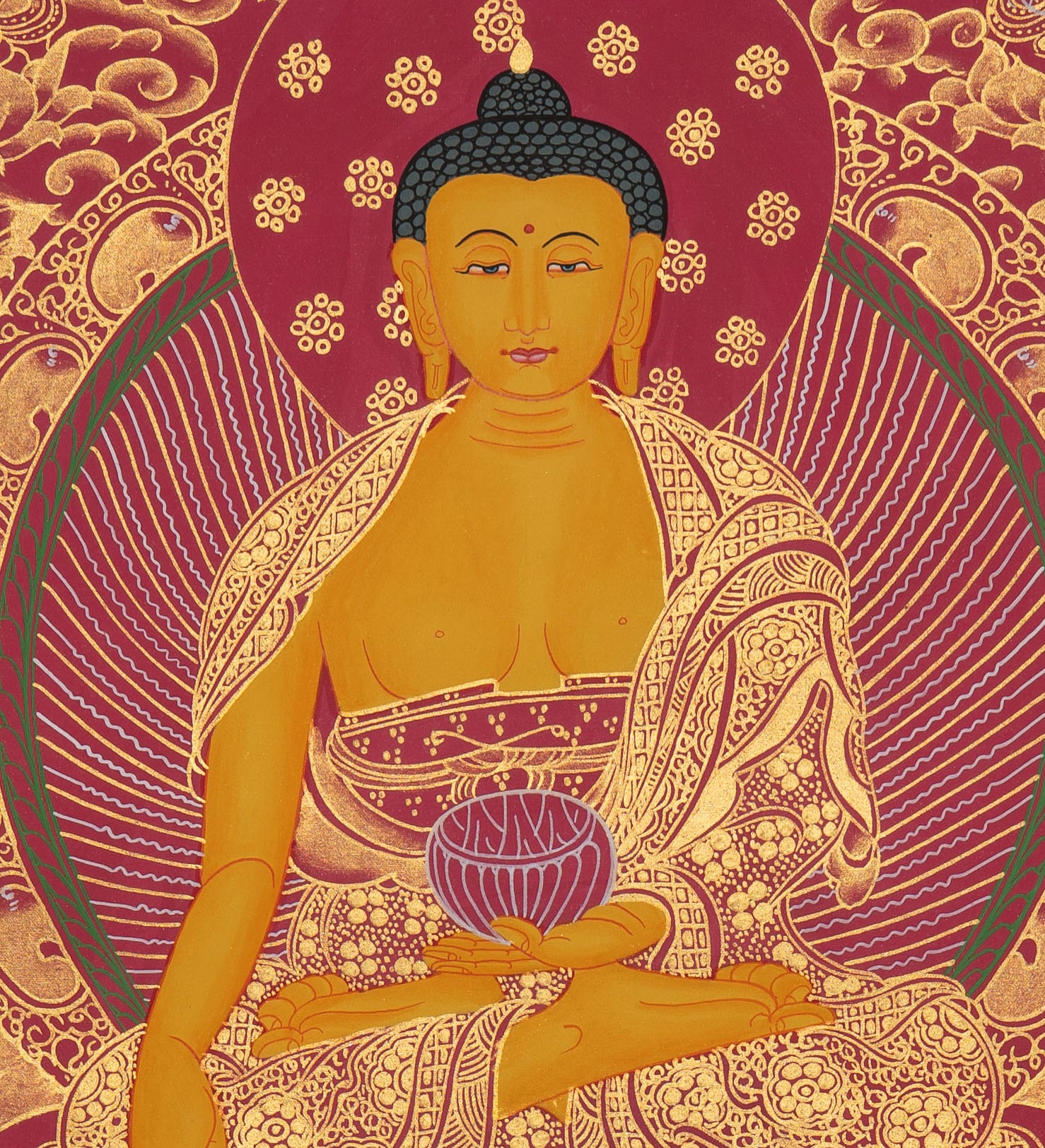 Shakyamuni Buddha Thangka - Tibetan Painting