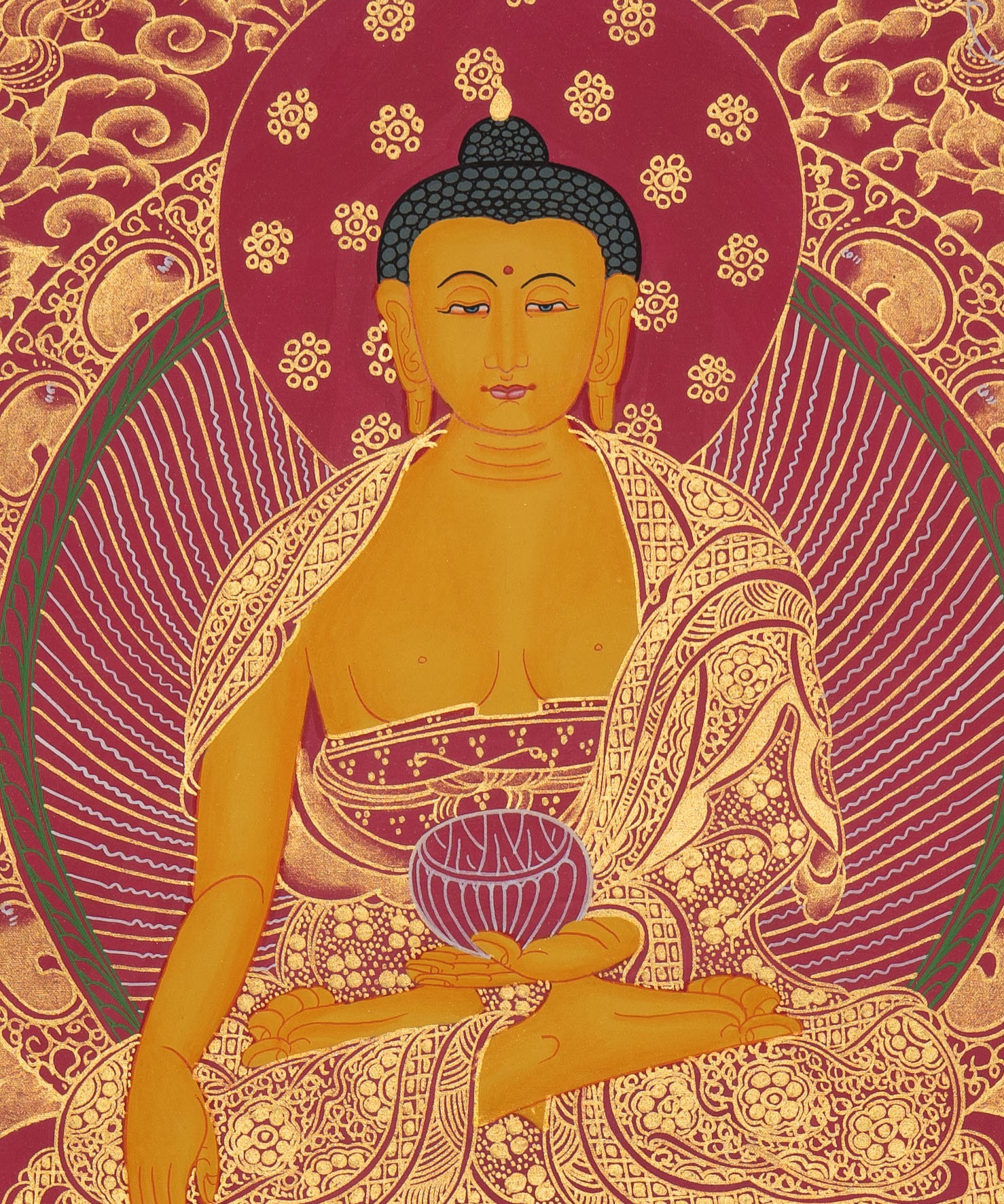 Shakyamuni Buddha Thangka - Tibetan Painting