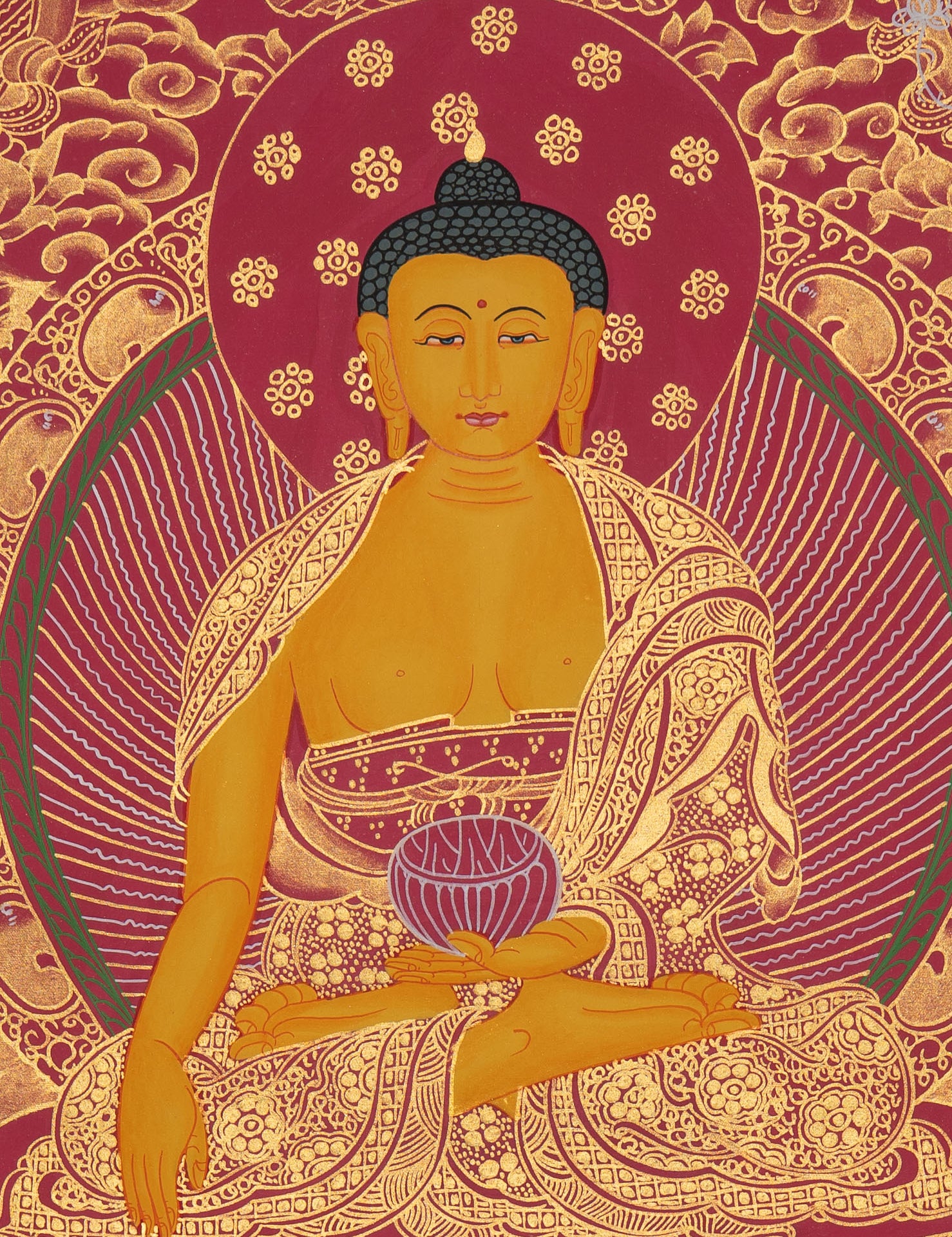 Shakyamuni Buddha Thangka - Tibetan Painting
