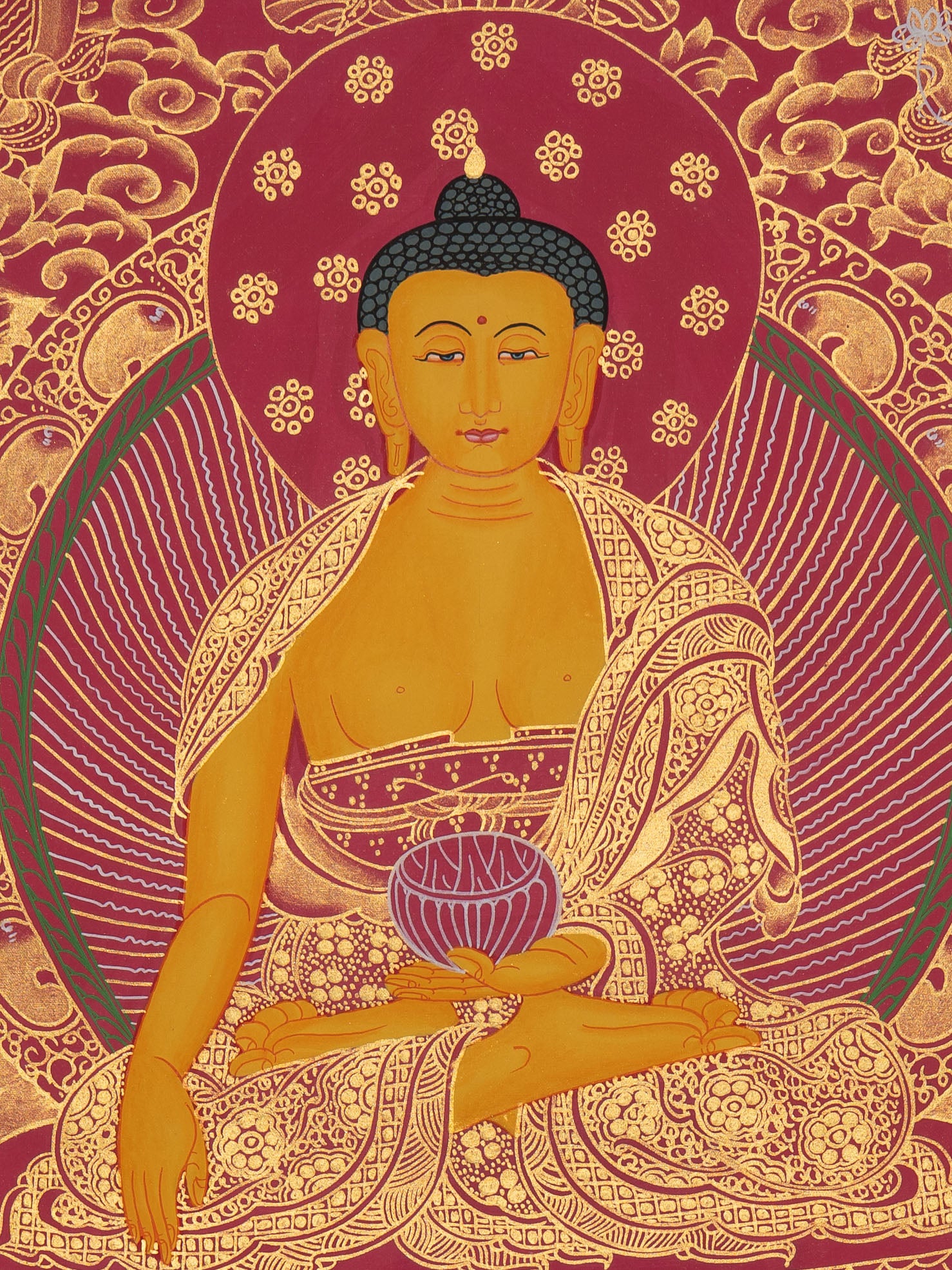 Shakyamuni Buddha Thangka - Tibetan Painting