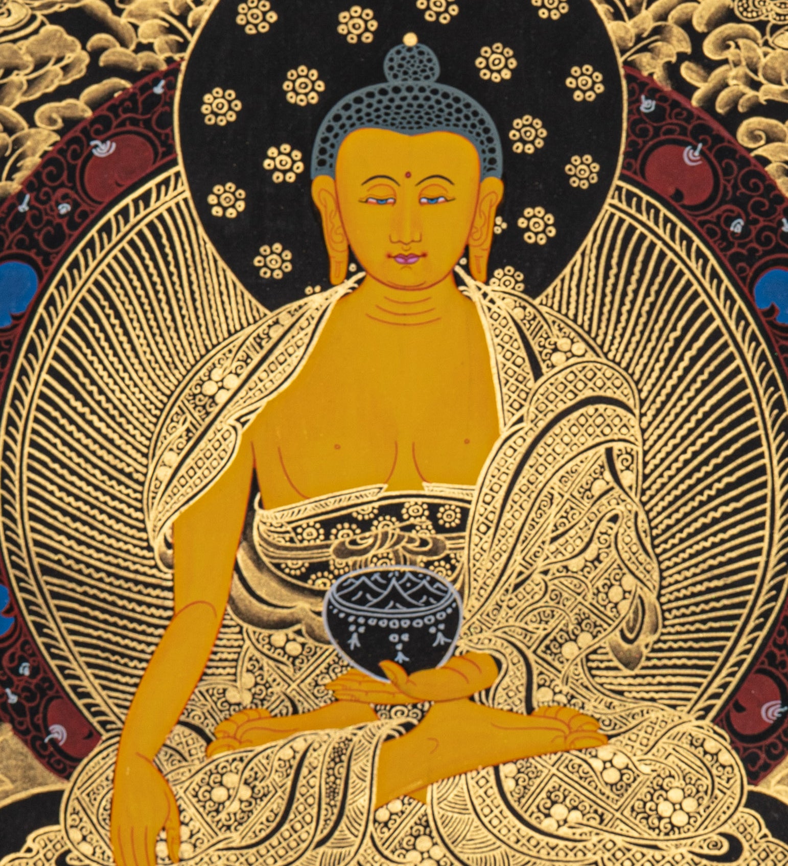 Enlightened Buddha Thangka - Wall hanging decor
