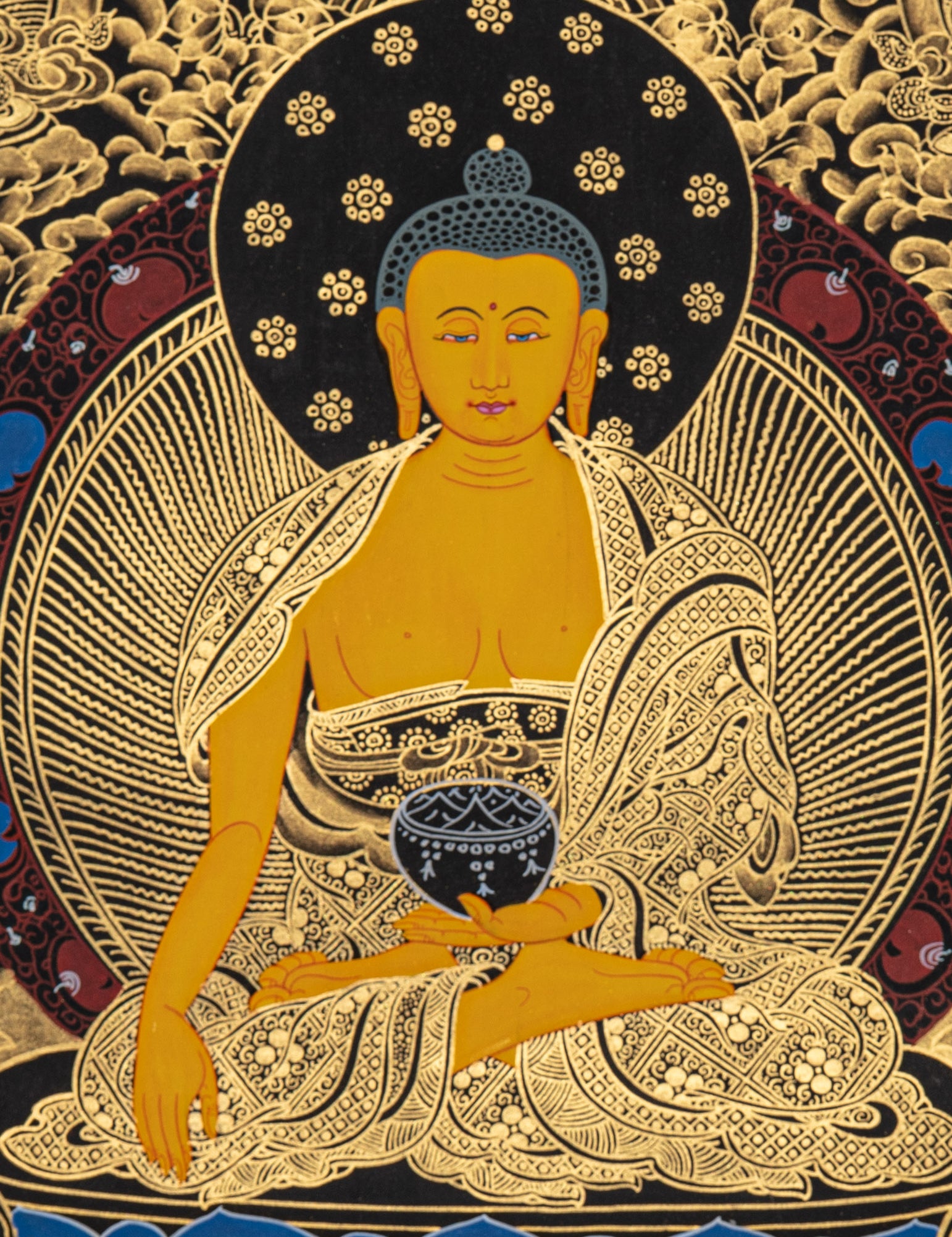 Enlightened Buddha Thangka - Wall hanging decor