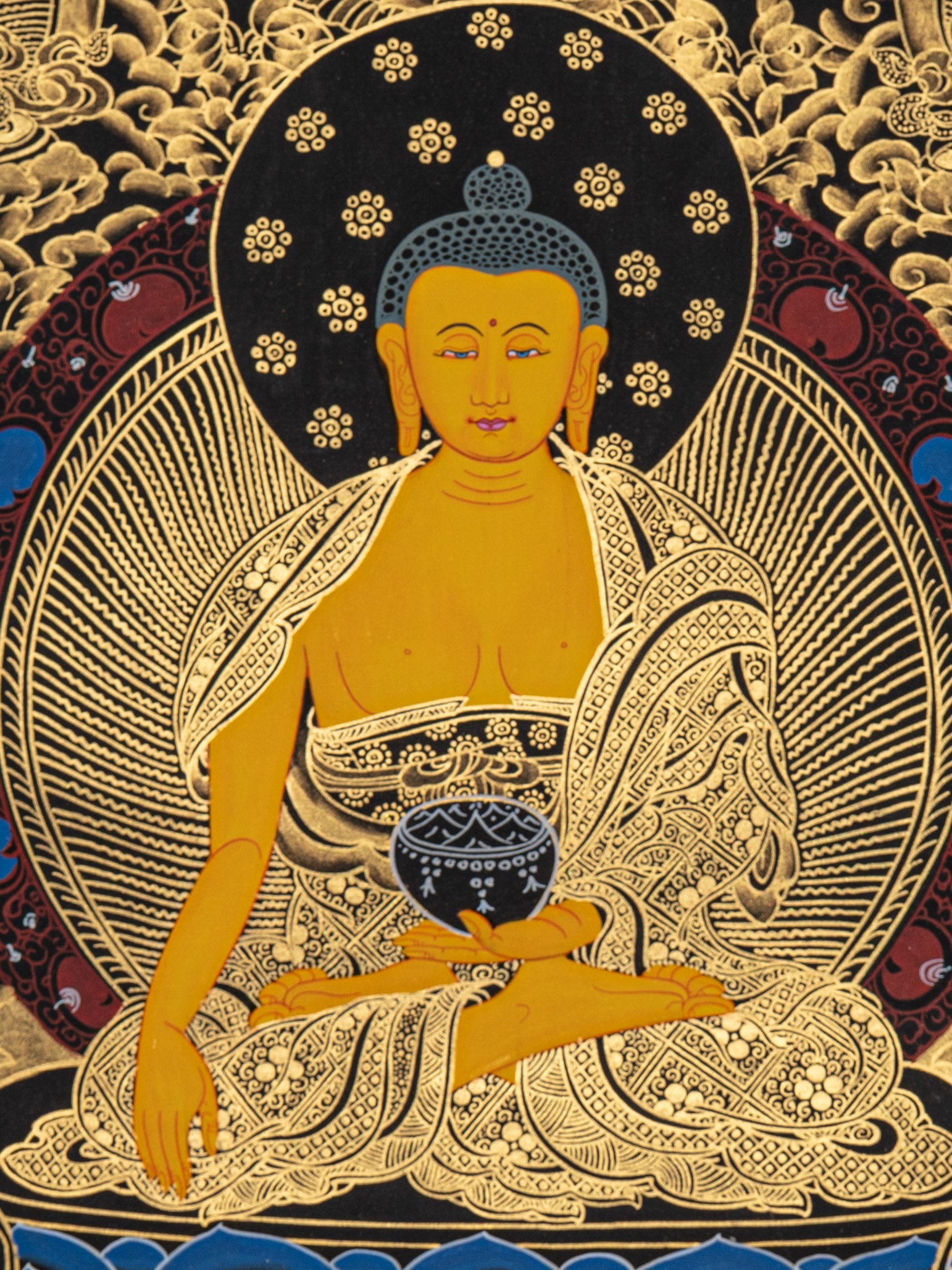 Enlightened Buddha Thangka - Wall hanging decor