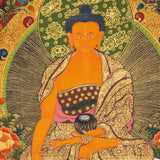 Shakyamuni Buddha Thangka - Handpainted Art