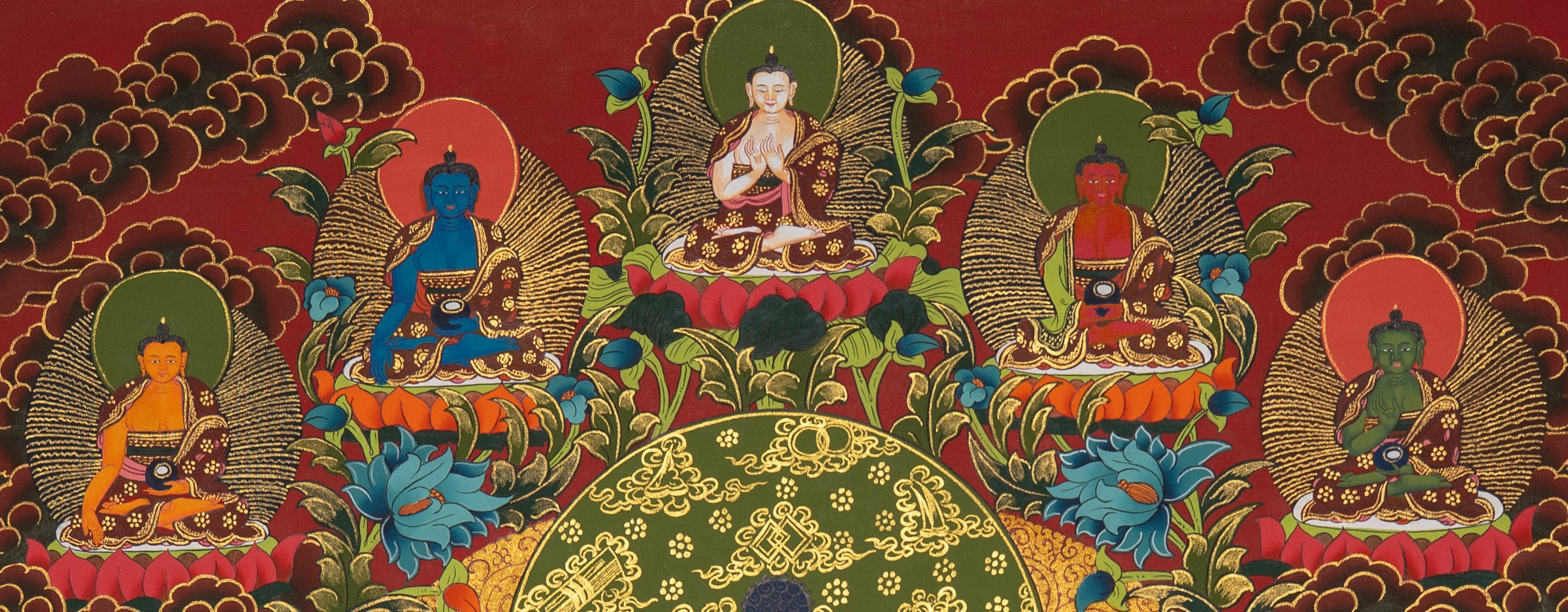 Shakyamuni Buddha Thangka - Handpainted Art