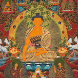 Shakyamuni Buddha Thangka - Handpainted Art