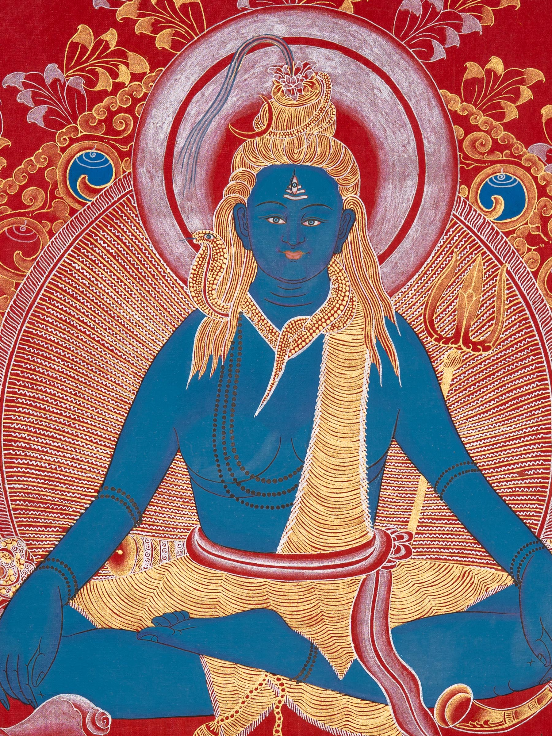 Handpainted Shiva Thangka Painting