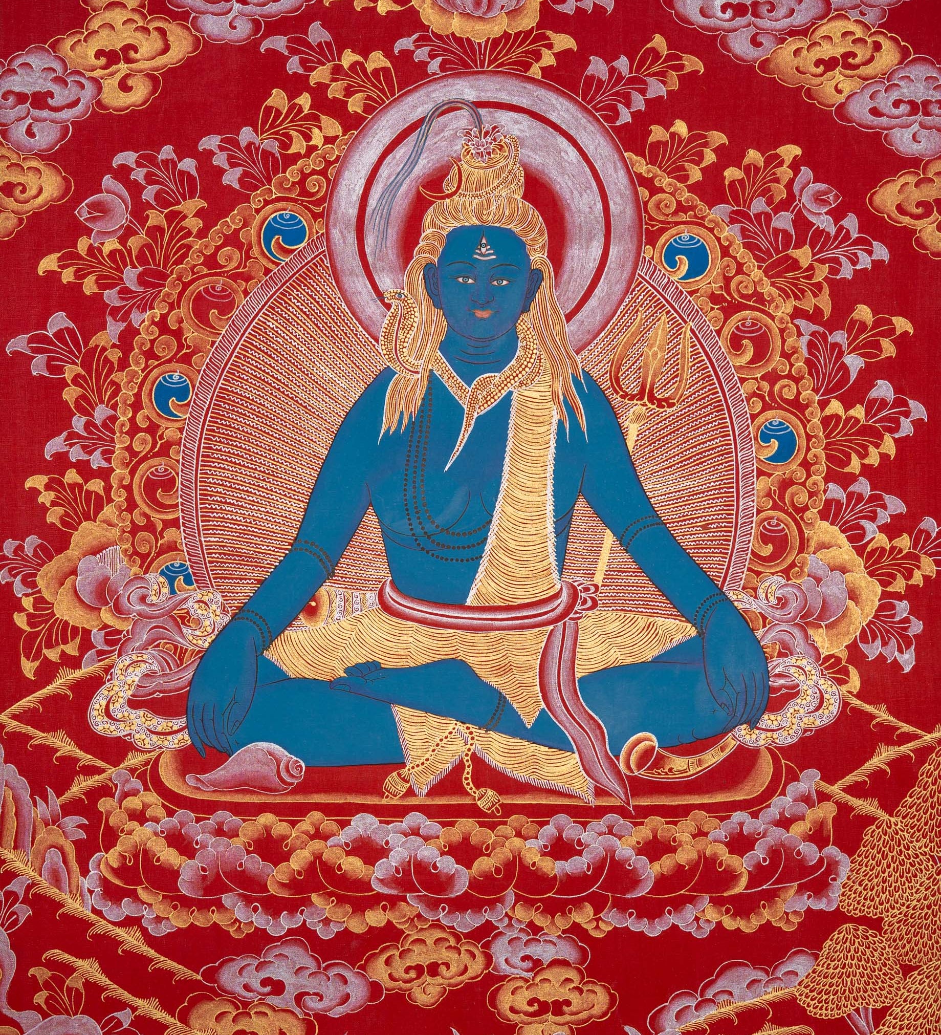 Handpainted Shiva Thangka Painting