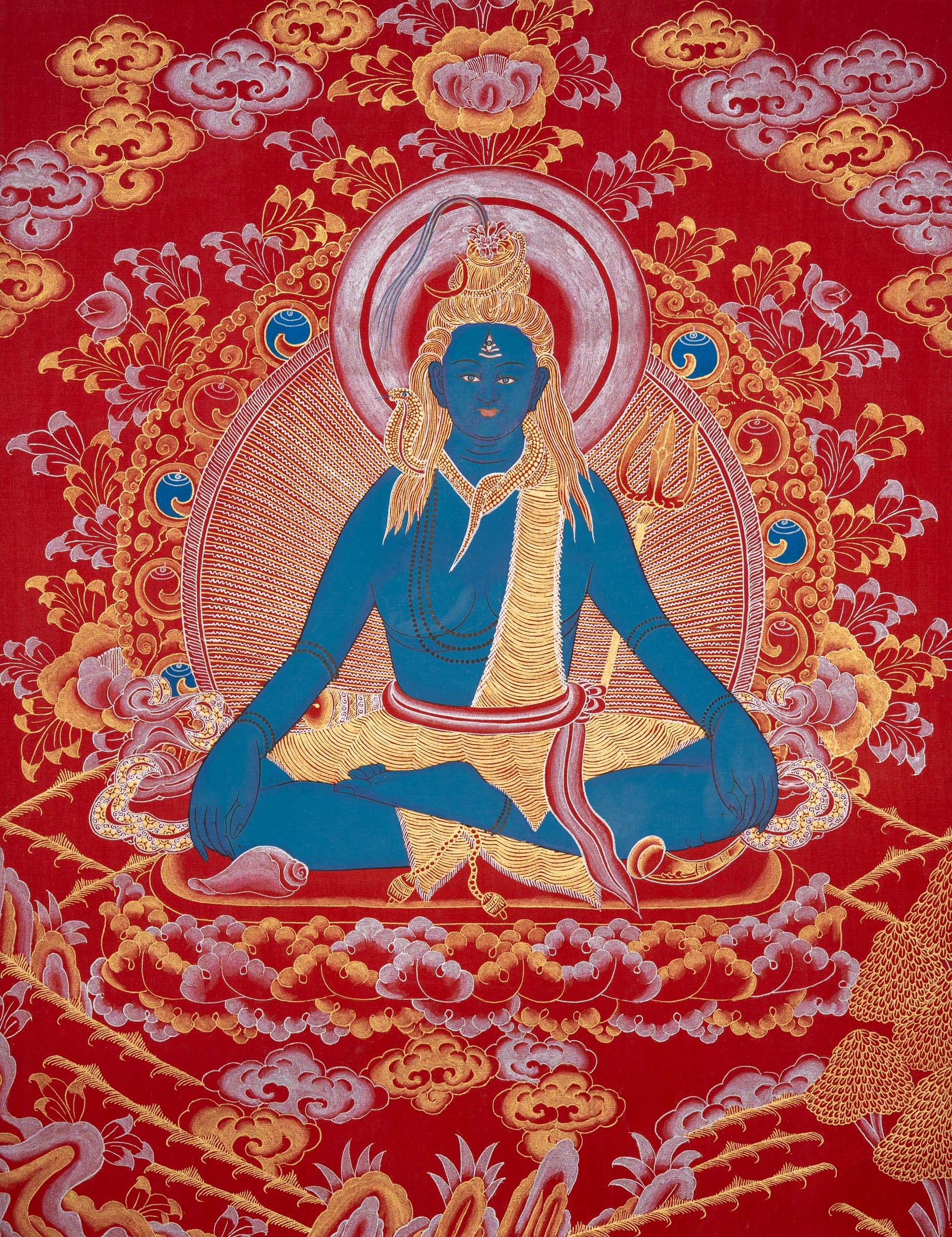 Handpainted Shiva Thangka Painting