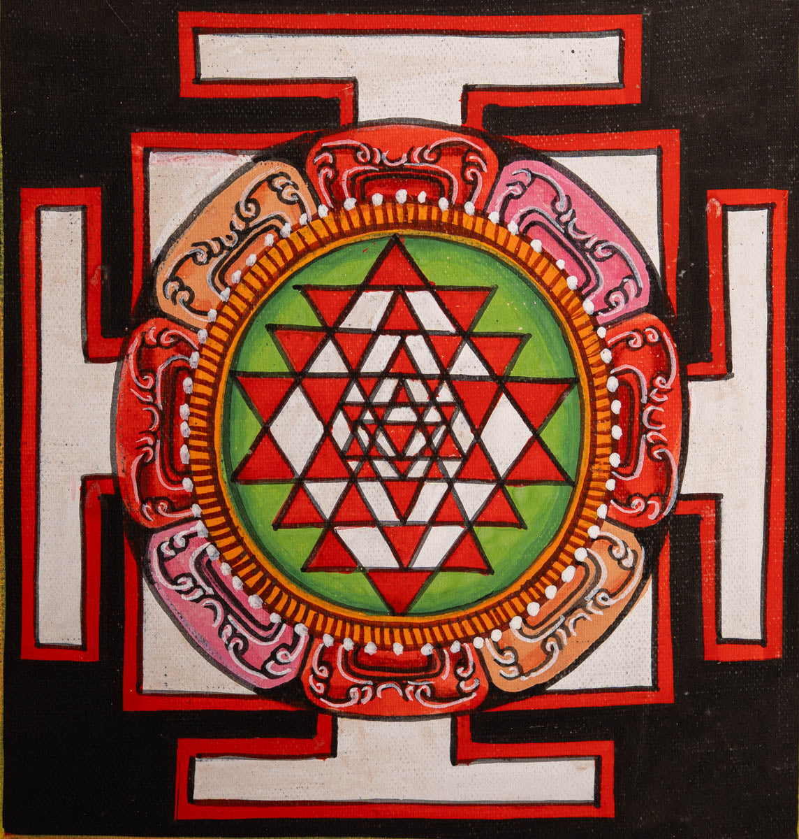 Spiritual Yantra Wall Art for Peace and Protection