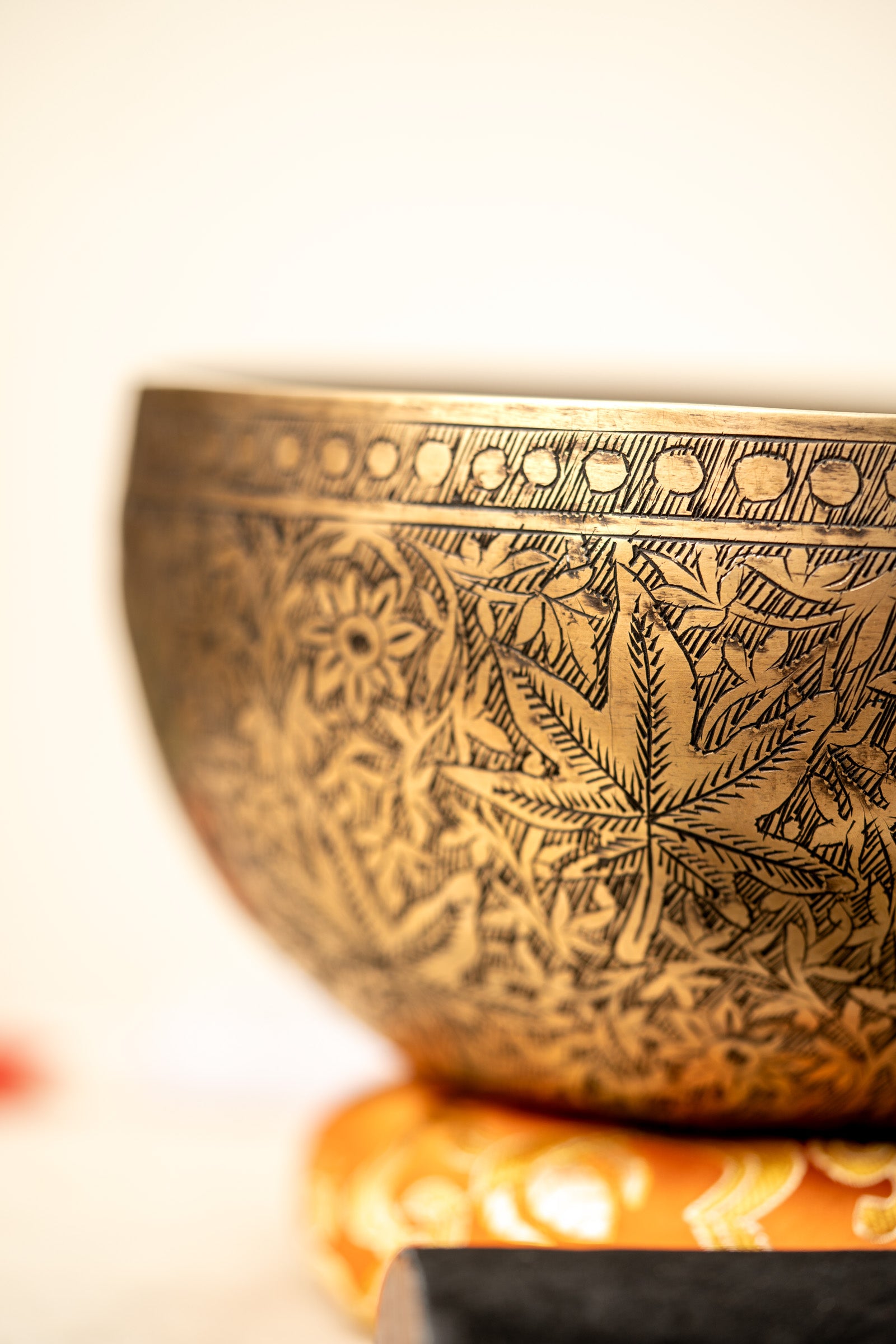 Carved Singing Bowl - Meditation Bowl