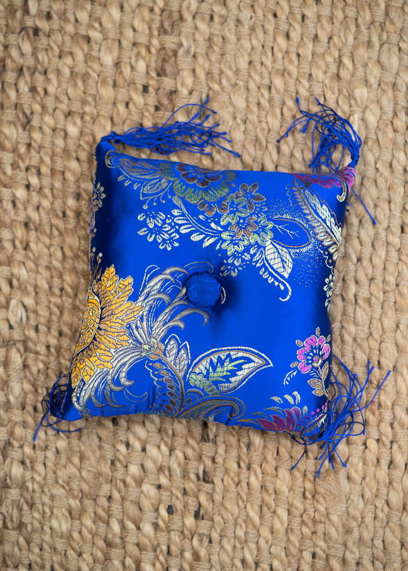 Dark Blue Square Cushion - Ideal for singing bowl.