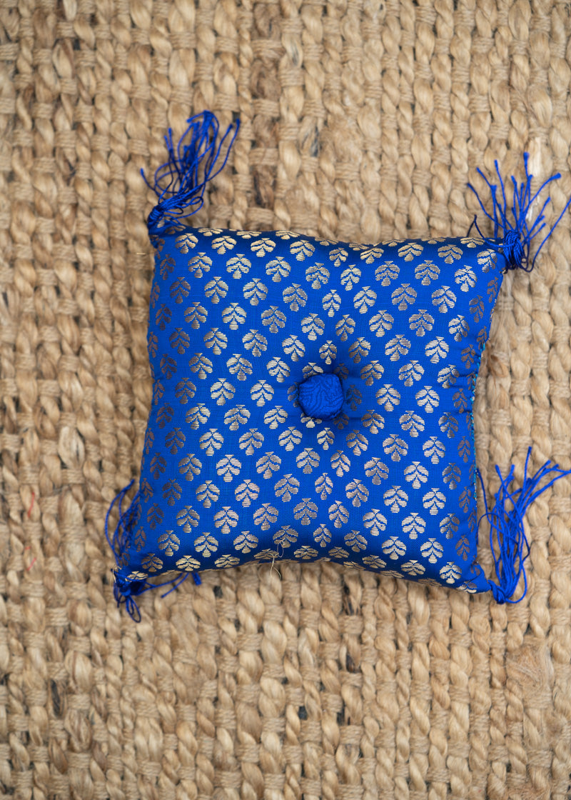 Dark Blue Square Cushion - Handmade Cushion 
