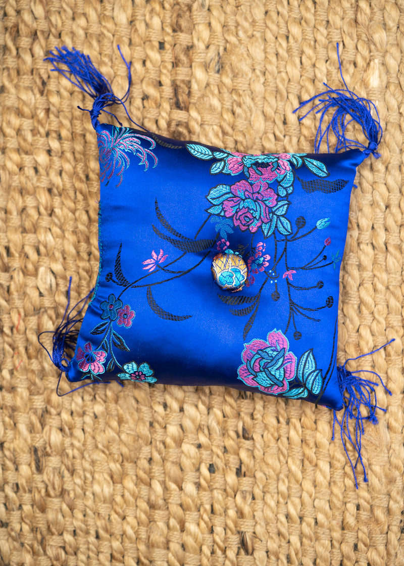 Dark Blue Square Cushion - Handmade Cushion