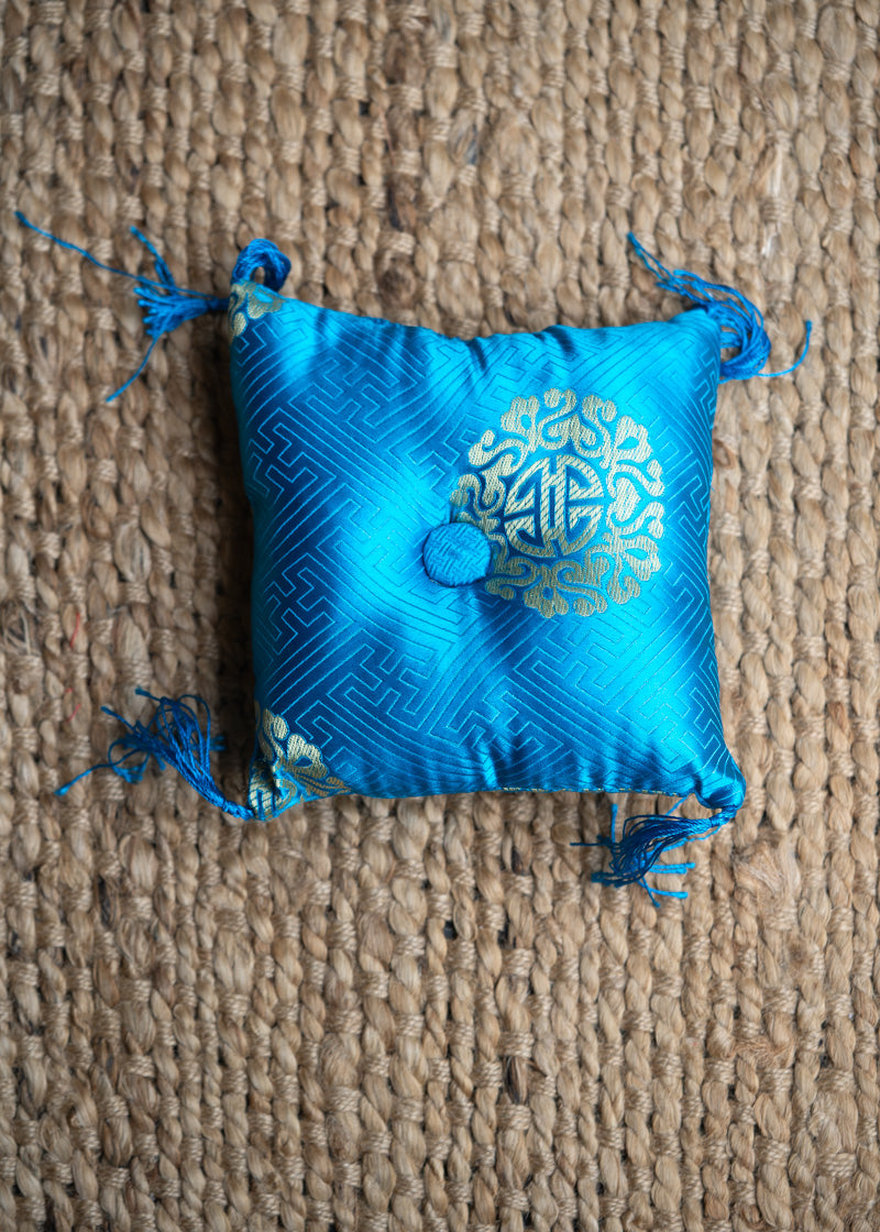 Aqua Blue Square Cushion - Shop Now