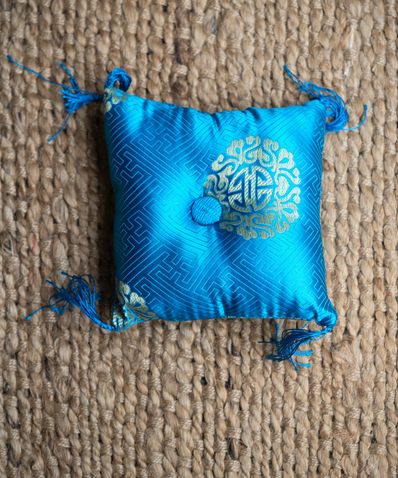 Aqua Blue Square Cushion - Shop Now