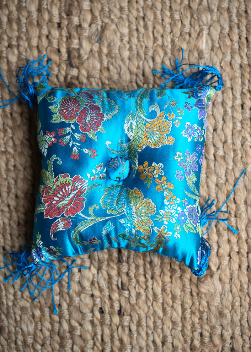 Aqua Blue Square Cushion - Shop Now