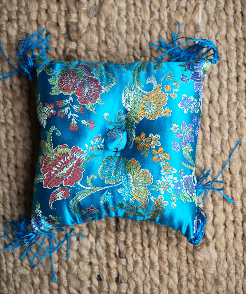 Aqua Blue Square Cushion - Shop Now