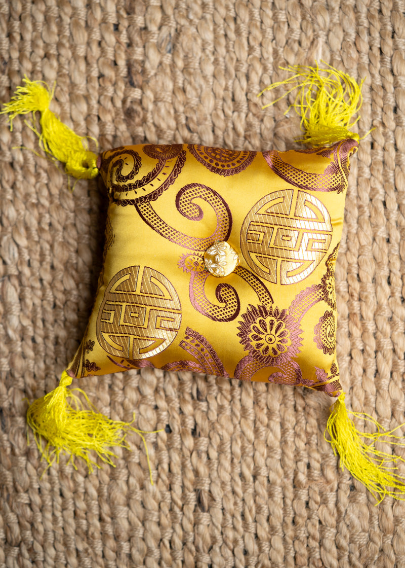 Yellow Square Cushion - Himalayas Shop