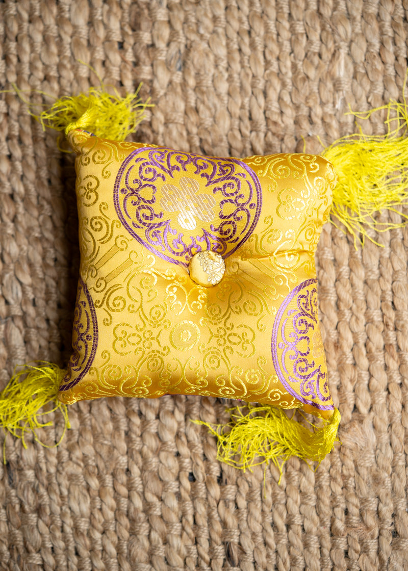 Yellow Square Cushion - Himalayas Shop