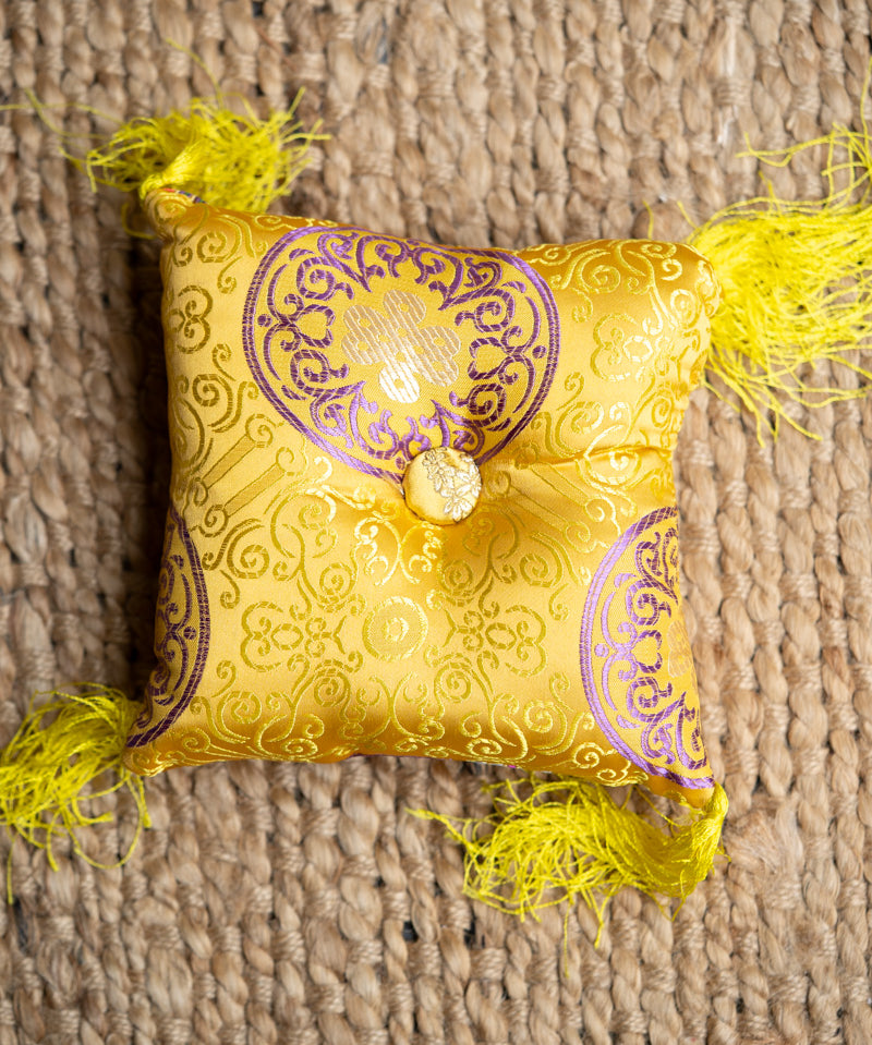 Yellow Square Cushion - Himalayas Shop