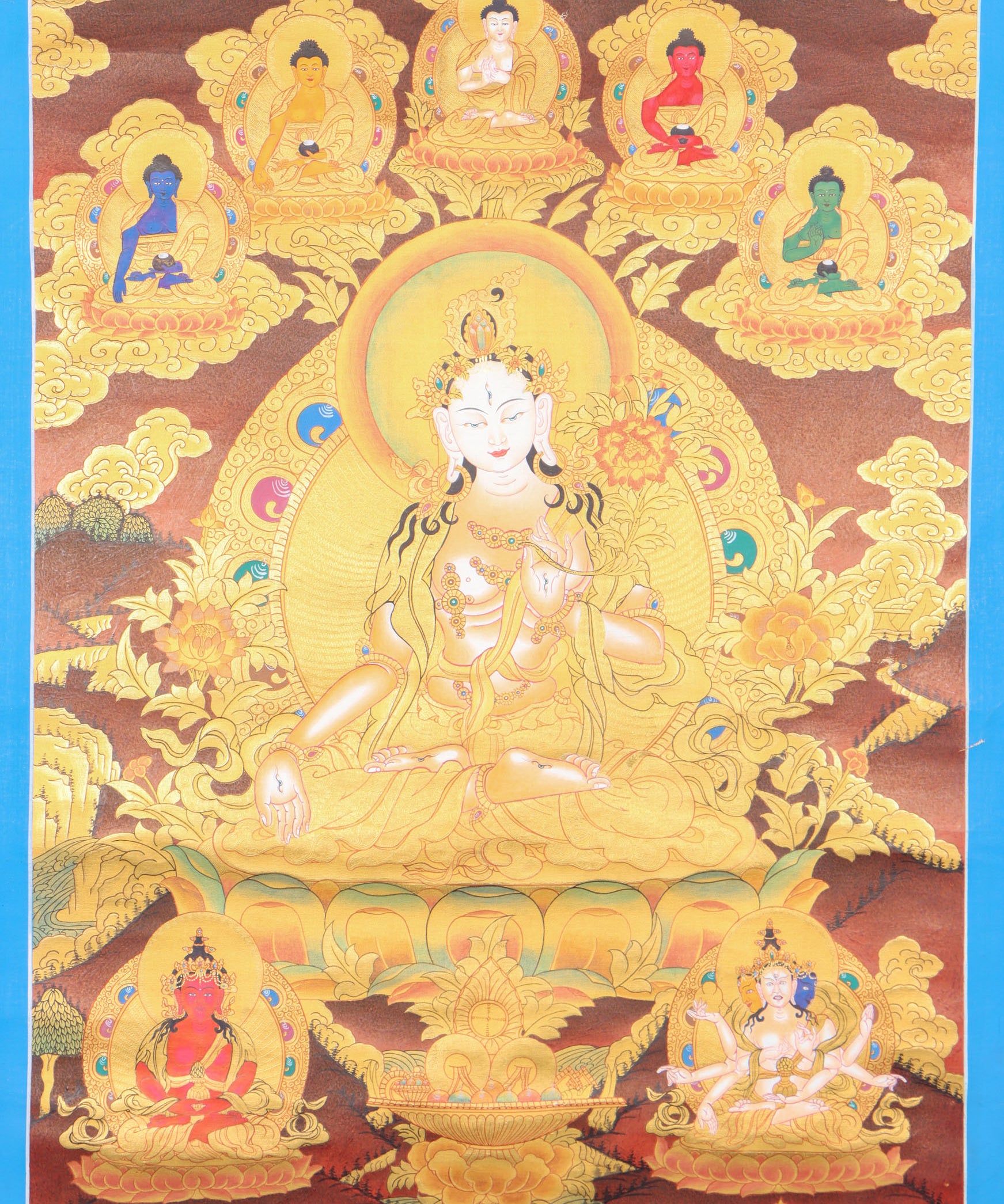 White Tara Thangka for spiritual transformation.