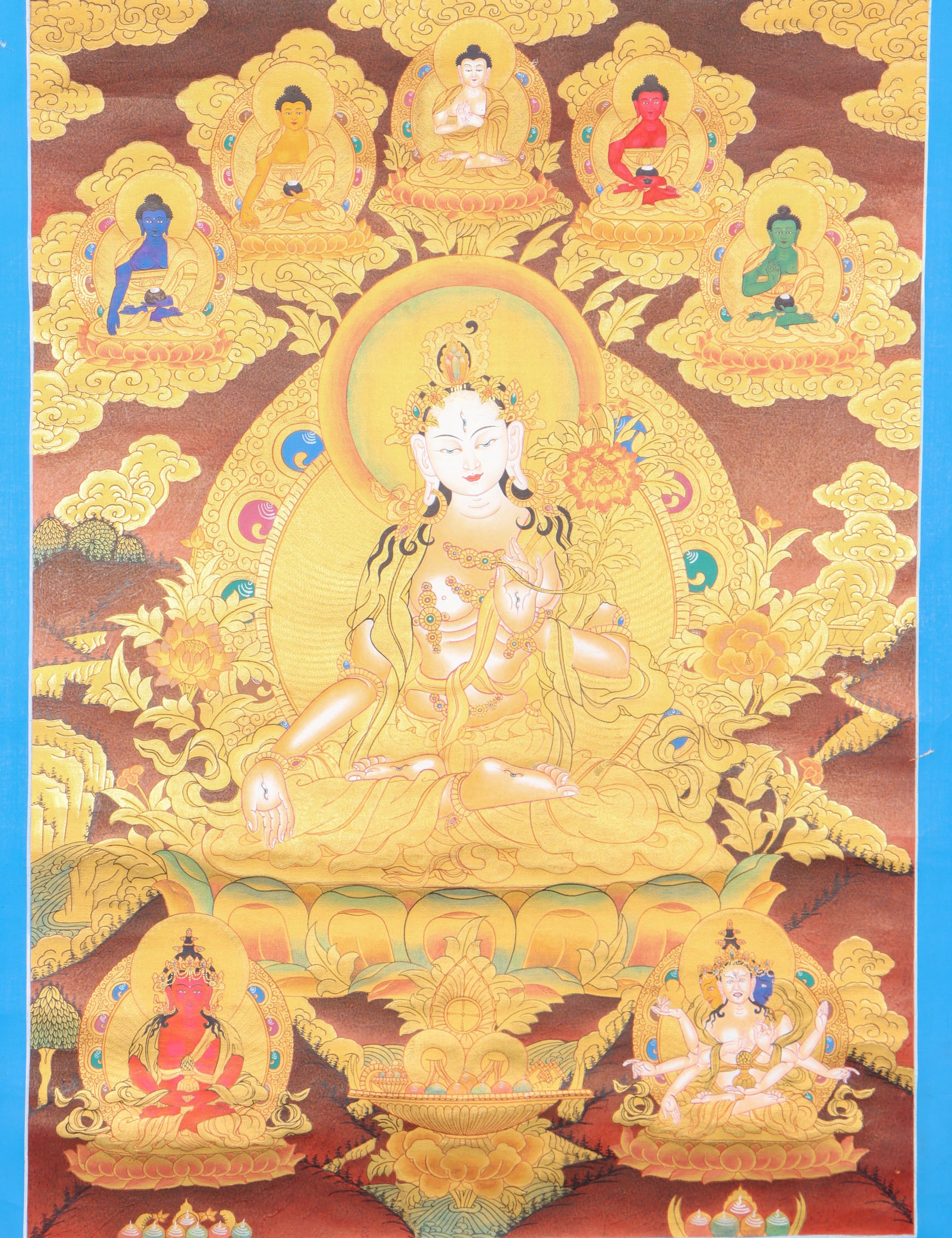 White Tara Thangka for spiritual transformation.